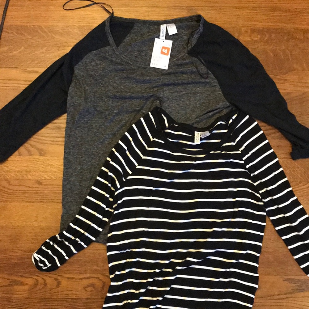 Two Three-Quarter Sleeve Pocket Tees